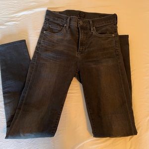Citizens of humanity rocket dark grey jeans, sz 26